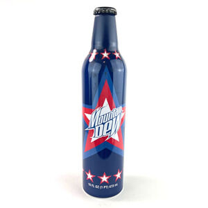 Mountain Dew Green Label Art Stars and Stripes 16oz Full Bottle 2008 Patriotic